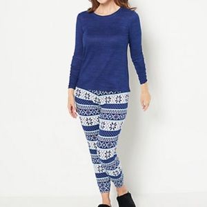 MUK LUKS Regular Women's Butter Knit Comfy Together Pajama Set